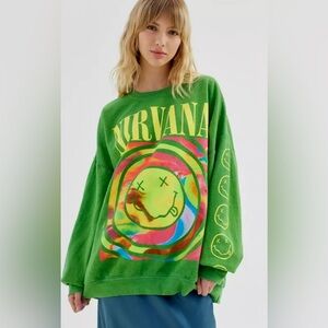 Urban Outfitters Green Nirvana Sweatshirt